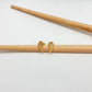XO287 Aro 1 alita 11 x 6 mm Aro Baño Oro Aros Bañados hecho de Bronce Bañado en Oro 18K Joyas Bañadas en Oro