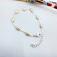 Joyas por Mayor Joyas Bañadas en Plata por Mayor Insumos para Joyas PP35 Pulsera con Perlas tipo Río de 7x5 mm Largo 15 cm más extensor de 4.5 cm Pulsera Baño Plata