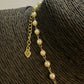 Joyas por Mayor Joyas Bañadas en Oro por Mayor Insumos para Joyas CO232 Collar Chocker Perlas diá. 4 mm Largo 35 cm más extensor 5.5 cm Collar Terminado Baño Oro
