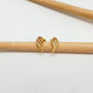 XO287 Aro 1 alita 11 x 6 mm Aro Baño Oro Aros Bañados hecho de Bronce Bañado en Oro 18K Joyas Bañadas en Oro