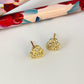 XO428 Aro Tipo Nudo con circones 8 mm Espesor 1.8 mm Aro Baño Oro Aros Bañados hecho de Bronce Bañado en Oro 18K Joyas Bañadas en Oro