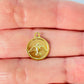 Joyas por Mayor Joyas Bañadas en Oro por Mayor Insumos para Joyas FO1188 Colgante Medalla Redonda Espíritu Santo Diá. 12 mm más argollita Espesor 1 mm Figura Baño Oro