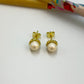 Joyas por Mayor Joyas Bañadas en Oro por Mayor Insumos para Joyas XO559 Aro Media Perla de 7.5 mm con base de 8 mm Espesor de 2.5 mm Aro Baño Oro