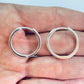 XP325 Argolla Presión Lisa 23 x 2 mm Espesor 2 mm Aro Baño Plata