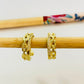 XO263 Aro Argolla Eslabones y argolla de micro circones Diá. 18 mm Ancho 5 mm Aro Baño Oro Aros Bañados hecho de Bronce Bañado en Oro 18K Joyas Bañadas en Oro