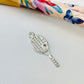 Joyas por Mayor Joyas Bañadas en Plata por Mayor Insumos para Joyas FP1149 Colgante Raqueta con mini circón 25 x 10 mm más argollita Espesor 1.5 mm Figura Baño Plata