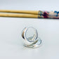 XP491 Aro Argolla Tipo Gota Presión Ancho de 2.5 a 5 mm Espesor 1 mm Aro Baño Plata