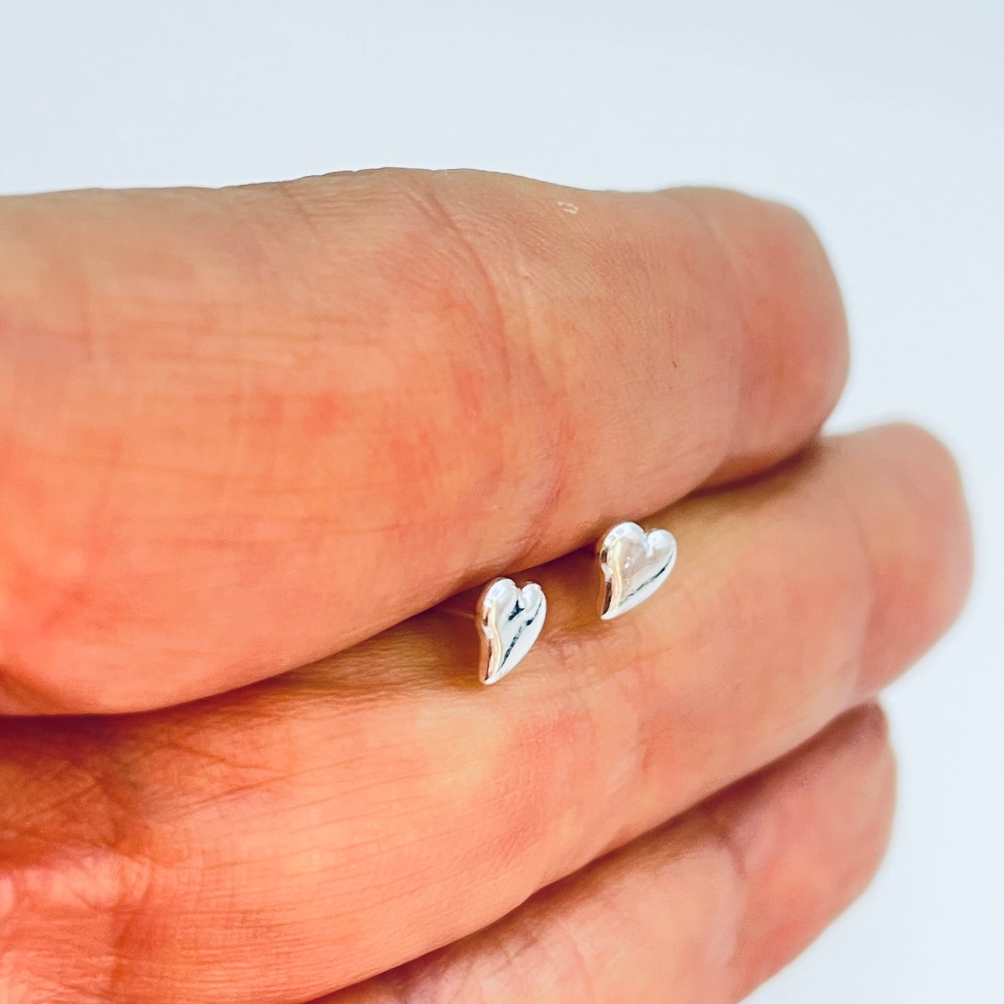 XP359 Aro Mini Corazón Ladeado 5 x 5 mm Espesor 2 mm Aro Baño Plata