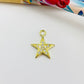Joyas por Mayor Joyas Bañadas en Oro por Mayor Insumos para Joyas FO1219 Colgante Estrella con Circones 15 x 15 mm más argollita Espesor 1.8 mm Figura Baño Oro