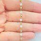 Joyas por Mayor Joyas Bañadas en Oro por Mayor Insumos para Joyas PO25 Pulsera Perlas diá. 3.5 mm y bolitas facetadas 2.8 mm Largo 17.5 cm más extensor con terminal mini corazón Pulsera Baño Oro