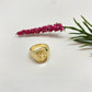 Joyas por Mayor Joyas Bañadas en Oro por Mayor Insumos para Joyas WO77 Anillo Tipo Chevalier San Benito Esfera Ovalada 15 x 11 mm Ancho argolla 3 mm Anillo Baño Oro
