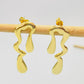 Joyas por Mayor Joyas Bañadas en Oro por Mayor Insumos para Joyas XO474 Aro Orgánico doble 38 x 14 mm Espesor 1.2 mm Aro Baño Oro