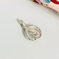 FP1050-Cristal Empavonado Colgante Virgen Niña fondo Cristal diá. 13 mm más argollita más valier Figura Baño Plata Figuras Bañadas hecho de Bronce Bañado en Plata 50 ml Joyas Bañadas en Plata