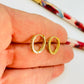 XO204 Aro Argolla a Presión con circones 13 x 2 mm Espesor 2 mm Aro Baño Oro