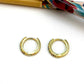 Joyas por Mayor Joyas Bañadas en Oro por Mayor Insumos para Joyas XO558 Aro Argolla Presión circones de colores diá. 14 mm Ancho y Espesor 2 mm Aro Baño Oro