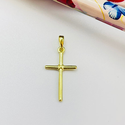 FO1036 Colgante Cruz 20 x 12 mm mas valier Espesor 1.8 mm Figura Baño Oro