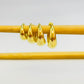 Joyas por Mayor Joyas Bañadas en Oro por Mayor Insumos para Joyas XO491 Aro Argolla Tipo Gota Presión Ancho de 2.5 a 5 mm Espesor 1 mm Aro Baño Oro
