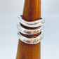 WP73 Anillo tipo Triple Ancho Mayor 17 mm Espesor Mayor 4 mm Menor 1 mm Medida app. 15 Anillo Baño Plata