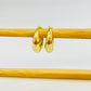 XO491 Aro Argolla Tipo Gota Presión Ancho de 2.5 a 5 mm Espesor 1 mm Aro Baño Oro