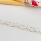 Joyas por Mayor Joyas Bañadas en Plata por Mayor Insumos para Joyas PP23 Pulsera Eslabones Alternados 8 x 5.5 mm Espesor 1 mm Largo 17 cm mas extensor de 3 cm terminal mini corazón Pulsera Baño Plata