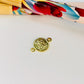 Joyas por Mayor Joyas Bañadas en Oro por Mayor Insumos para Joyas FO1199 Conector Arcángel San Miguel Doble Faz Diá. 9 mm mas argollitas Espesor 1 mm Figura Baño Oro