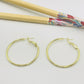 XO156 Aro Argolla Tubo diá.35 mm espesor 2 mm Broche articulado Aro Baño Oro Aros Bañados en Oro y Plata hecho de Bronce Bañado en Oro 18K