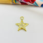 FO1219 Colgante Estrella con Circones 15 x 15 mm más argollita Espesor 1.8 mm Figura Baño Oro