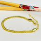 PO32 Pulsera Doble Cadena Grumet Largo 16 cm más extensor 5 cm Ancho 4.4 mm Espesor 1.2 mm Pulsera Baño Oro