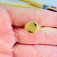 WO74 Anillo Chevalier Sello 11 x 13 mm Medida app. 6 Anillo Baño Oro