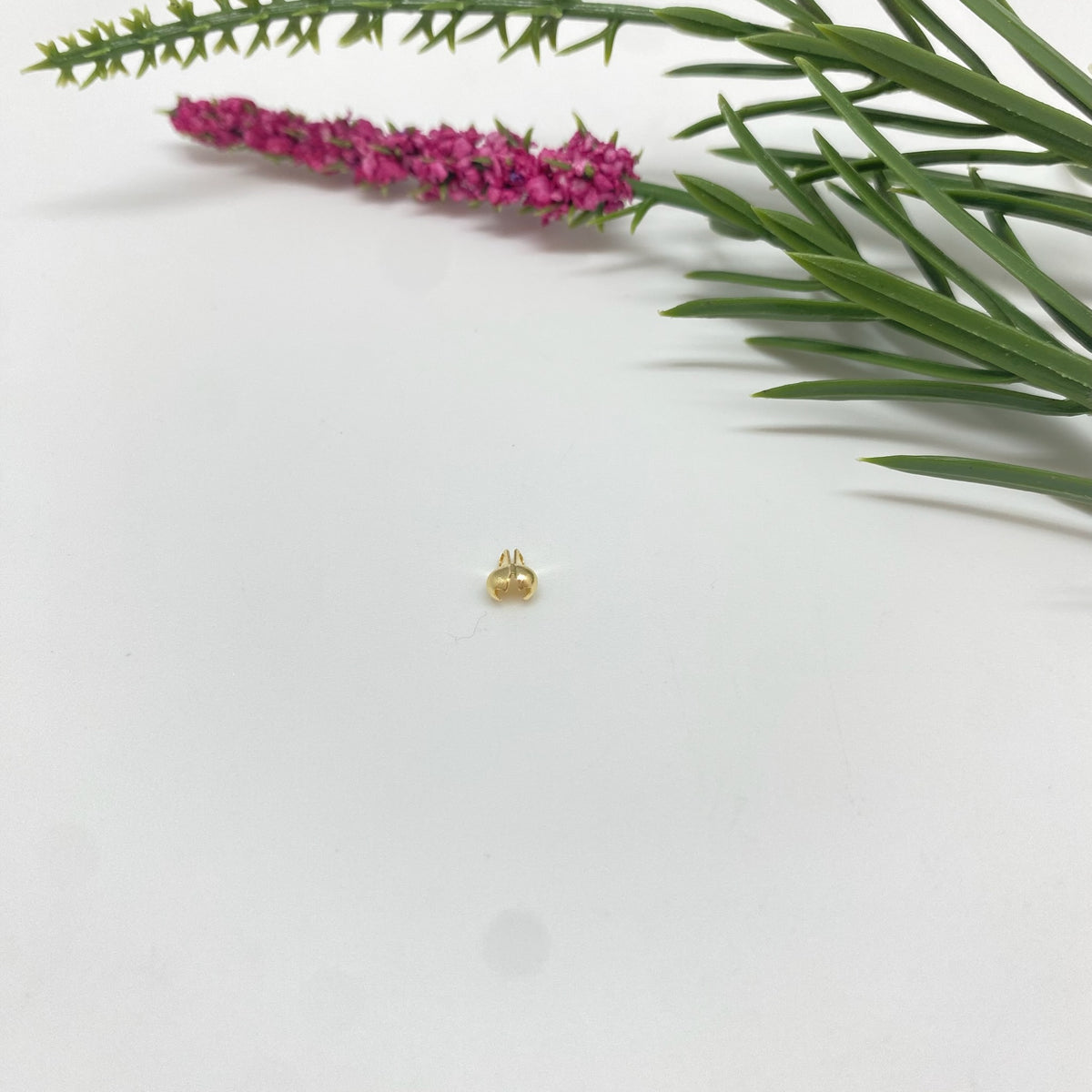 AO155 Tapanudo 2 argollas diá. 2.5 mm VENTA POR UNIDAD Accesorio Baño Oro