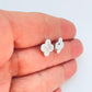 BP120 Base Trébol borde rutilado argolla posterior 10 x 10 mm Espesor 0.6 mm Base de Aro Baño Plata