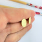 Joyas por Mayor Joyas Bañadas en Oro por Mayor Insumos para Joyas BO121 Base Redonda Lijada diá. 12 mm con argolla posterior Base de Aro Baño Oro