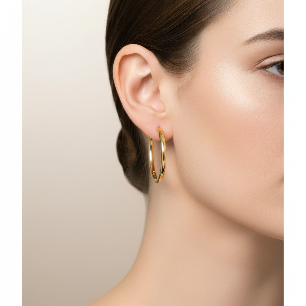 XO551 Argolla Presión Lisa diá. 30 mm Ancho 2.2 mm Espesor 2.0 mm Aro Baño Oro