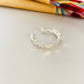 XP411 Cuff Estrellas Diá. 15 mm Ancho estrellitas 4 mm Aro Baño Plata Aros Bañados hecho de Bronce Bañado en Plata 50 ml Joyas Bañadas en Plata