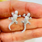 Joyas por Mayor Joyas Bañadas en Plata por Mayor Insumos para Joyas XP510 Aro Lagartija Texturada 25 x 14 mm Espesor 2 mm Aro Baño Plata