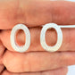 Joyas por Mayor Joyas Bañadas en Plata por Mayor Insumos para Joyas BP116 Base de Aro Ovalada Calada Argolla Posterior 18 x 13 mm Espesor 2.2 mm Base de Aro Baño Plata