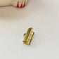 AO144 Terminal de Apriete para pulsera o collar 6 x 14 mm Accesorio Baño Oro Accesorios Bañados hecho de Bronce Bañado en Oro 18K Joyas Bañadas en Oro
