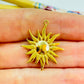 FO1215 Colgante Sol 25 x 25 mm más argollita Espesor 1.1 mm Figura Baño Oro