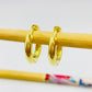 Joyas por Mayor Joyas Bañadas en Oro por Mayor Insumos para Joyas XO544 Argolla Tubo Lisa Cierre Presión diá. 20 mm Espesor 3.8 mm Aro Baño Oro
