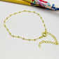 Joyas por Mayor Joyas Bañadas en Oro por Mayor Insumos para Joyas PO22 Pulsera Bolitas diá. 2 mm cadena veneciana espesor 0.8 mm Largo 16 cm más extensor de 5 cm Pulsera Baño Oro