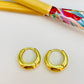XO491 Aro Argolla Tipo Gota Presión Ancho de 2.5 a 5 mm Espesor 1 mm Aro Baño Oro