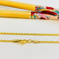 CO224 Cadena Tourbillon Espesor 1.5 mm Largo 45 cm Cadena Terminada Baño Oro