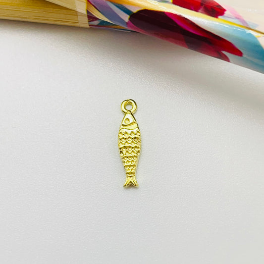 Joyas por Mayor Joyas Bañadas en Oro por Mayor Insumos para Joyas FO1232 Colgante Pez Koi 12 x 4 mm más argollita Espesor 1.5 mm Figura Baño Oro