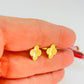 BO120 Base Trébol borde rutilado argolla posterior 10 x 10 mm Espesor 0.6 mm Base de Aro Baño Oro