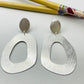XP447 Aro Redondo Calado Central Irregular XL Lijado Base 16x12 mm Figura 53x36 mm  Aro Baño Plata