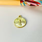 Joyas por Mayor Joyas Bañadas en Oro por Mayor Insumos para Joyas FO1188 Colgante Medalla Redonda Espíritu Santo Diá. 12 mm más argollita Espesor 1 mm Figura Baño Oro