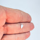 FP467 Corazón 7 x 6 mm Artesanal Figura Baño Plata