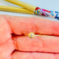 WO58 Anillo solitario circon cristal 5 mm argolla 1 mm espesor Anillo Baño Oro