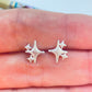 XP554 Aro Trio Estrellas 4 Puntas Liso 11 x 9 mm Espesor 1.5 mm Aro Baño Plata