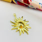 FO1215 Colgante Sol 25 x 25 mm más argollita Espesor 1.1 mm Figura Baño Oro